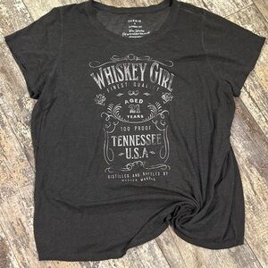 Torrid Charcoal Classic Fit Whiskey Girl Tee - NWT